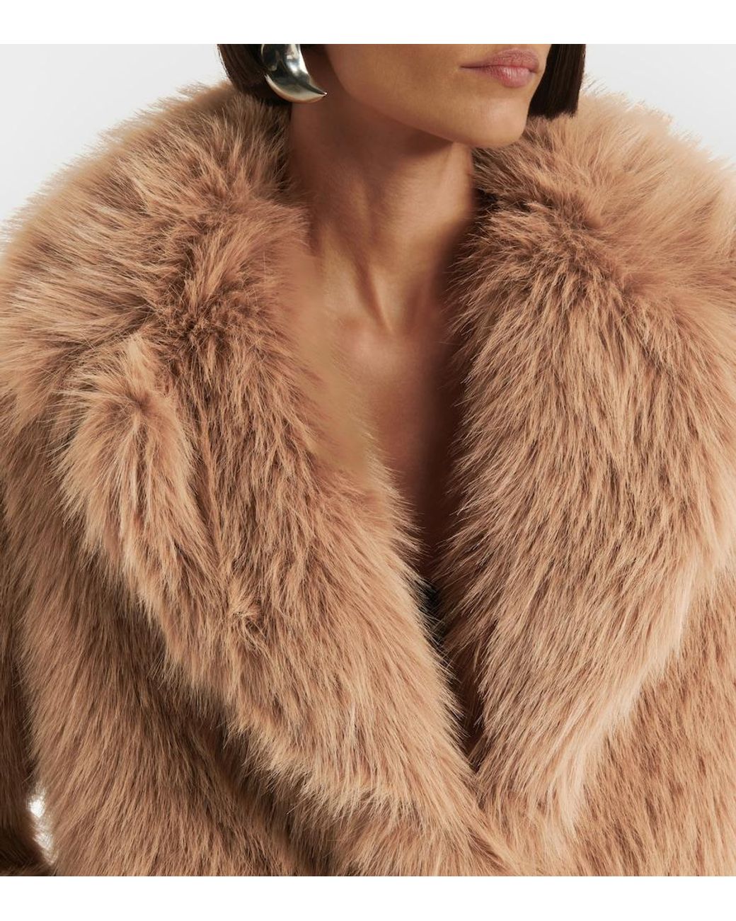 The Sei Brown Faux Fur Bomber Jacket