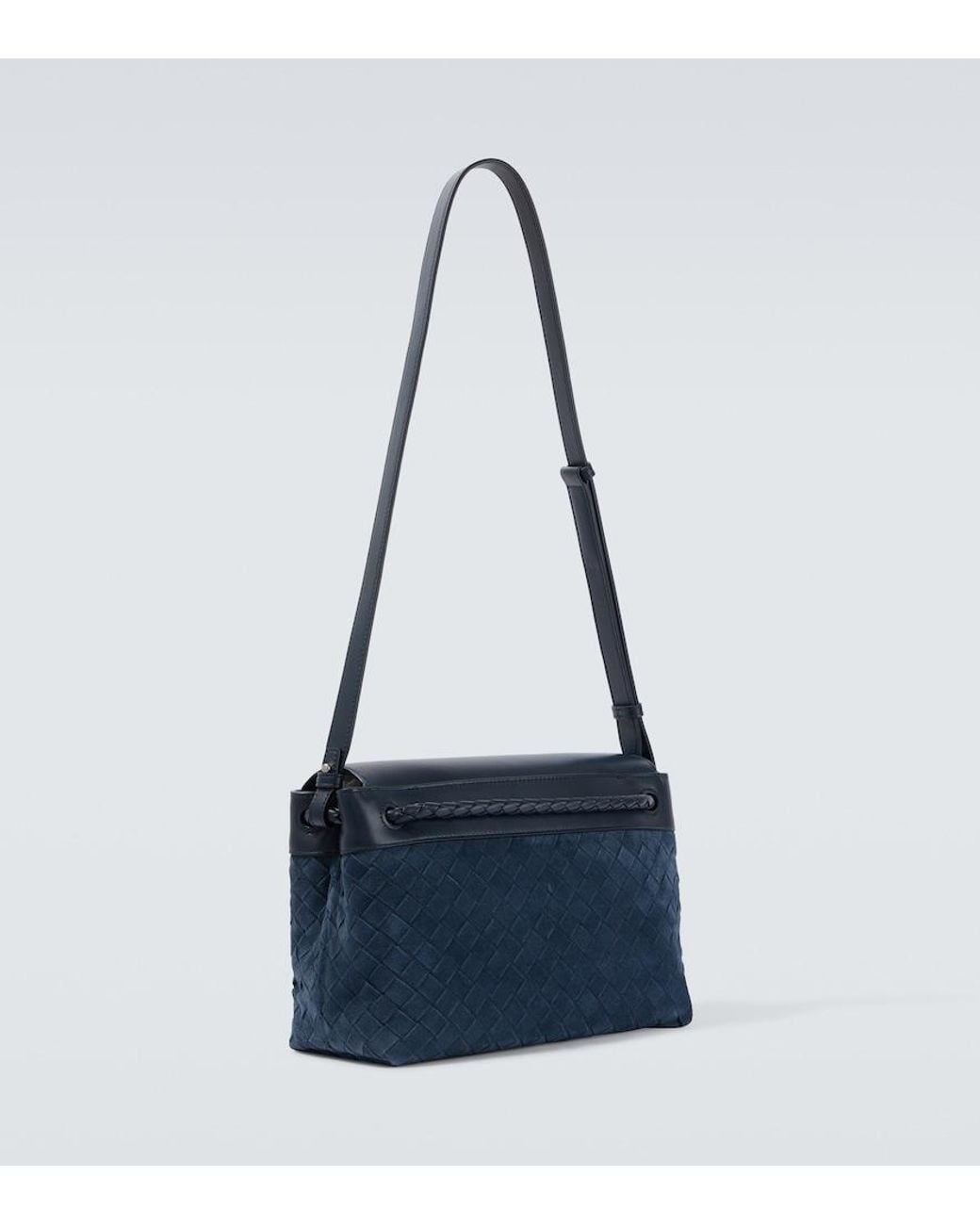 bottega-veneta-andiamo-intrecciato-small-suede-messenger-bag-in-blue