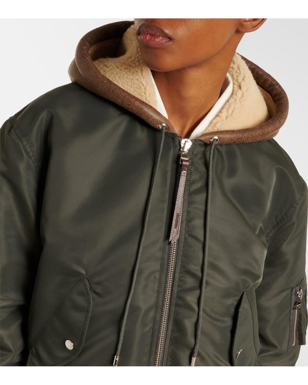 J.W. Anderson Black Shearling-Trimmed Bomber Jacket