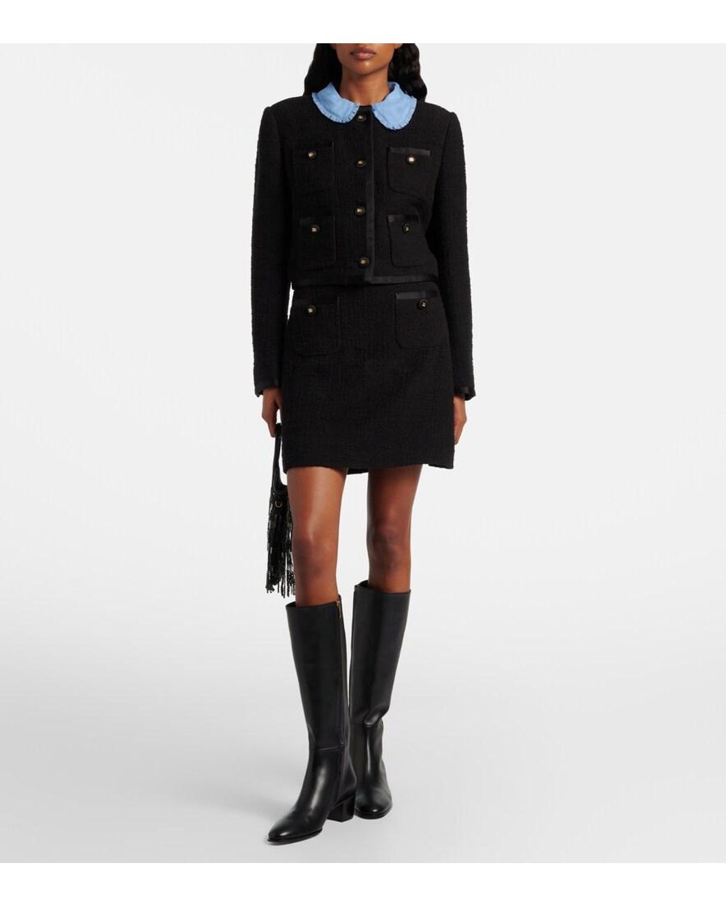 Gianvito Rossi Black Spencer Knee-High Leather Boots