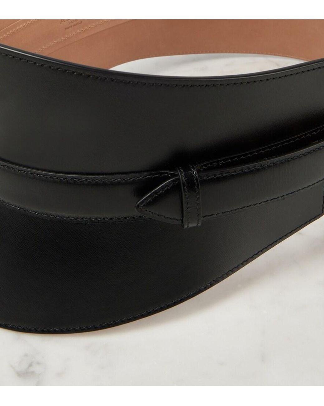 Alaïa Black Leather Corset Belt