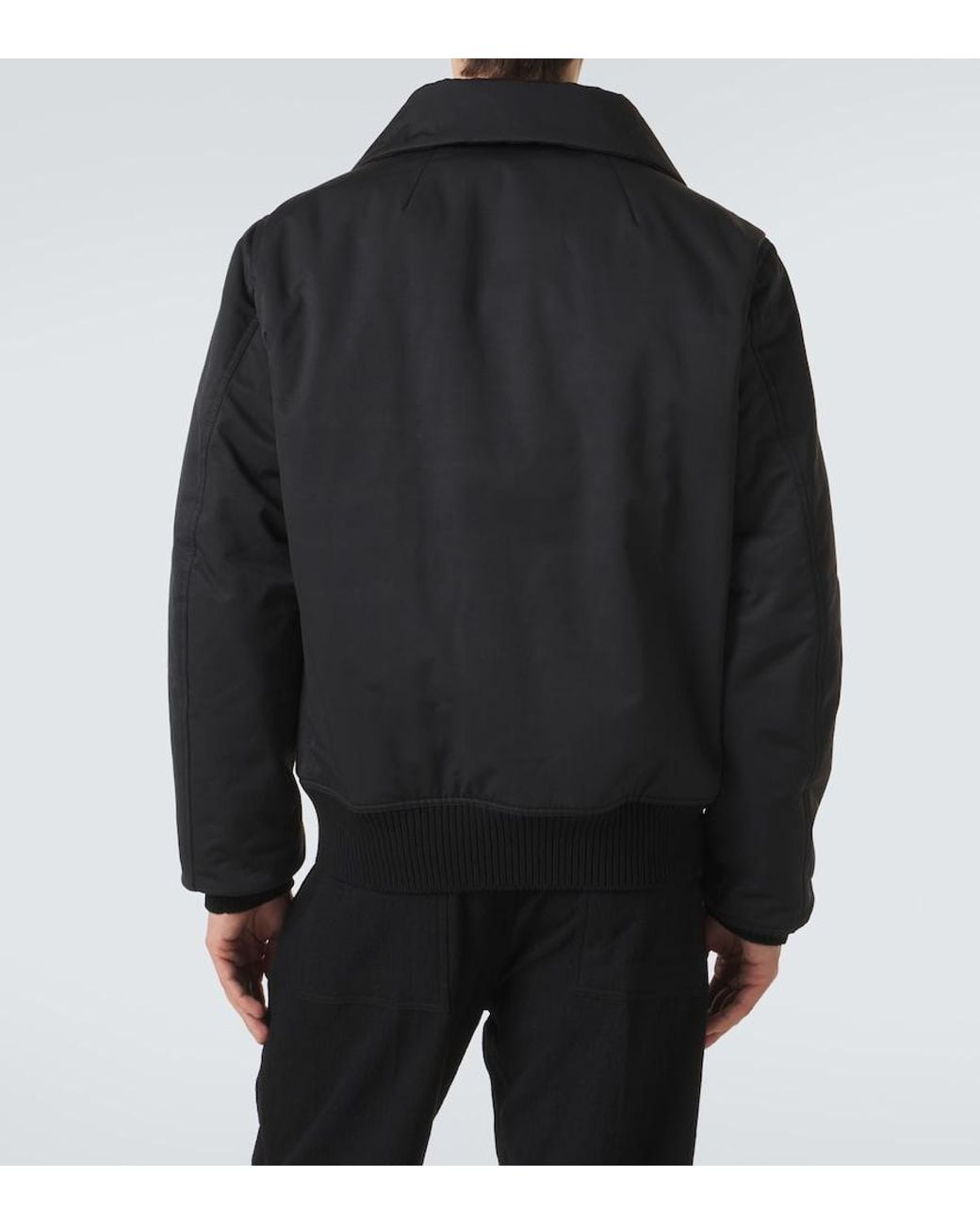Rick Owens Black Dracuflight Padded Faille Jacket for men