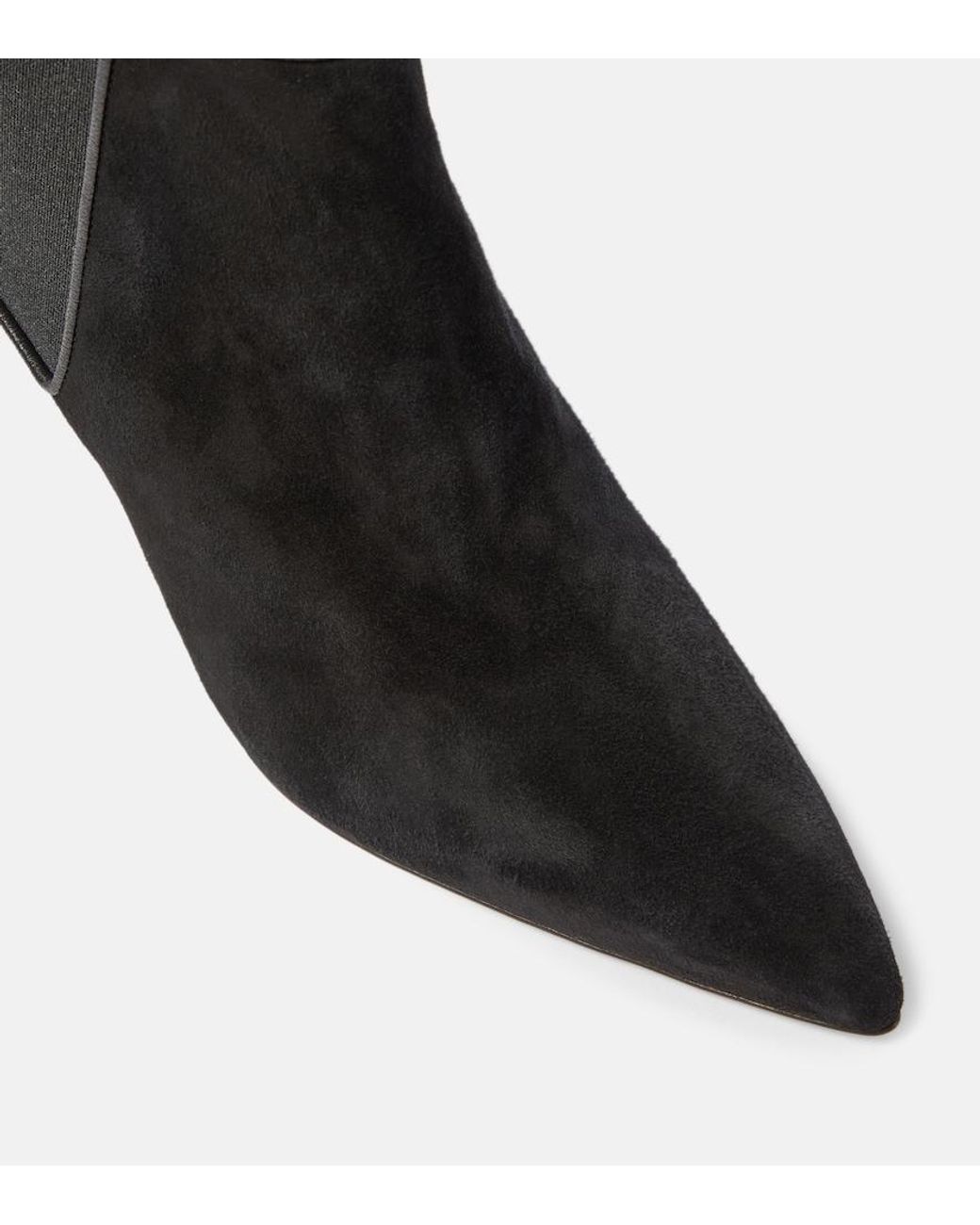 Manolo Blahnik Black Dildi Otto Suede Ankle Boots
