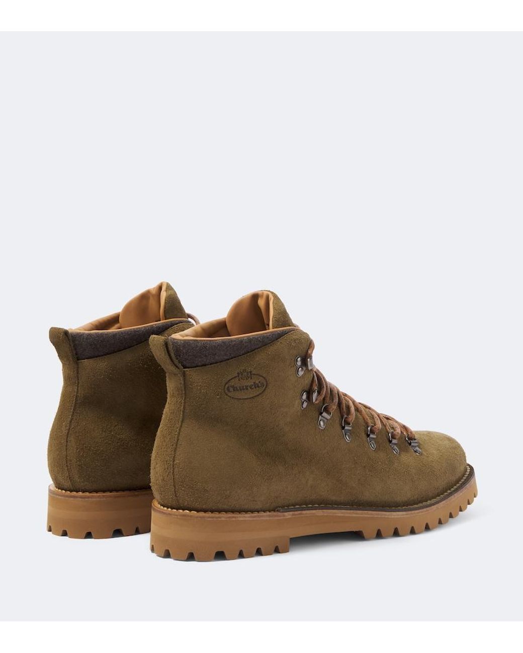 Church's Brown Poulton Suede Lace-Up Boots for men