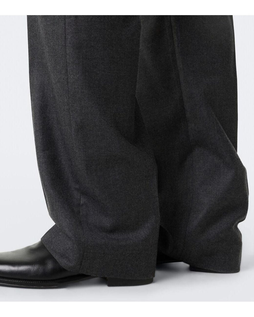The Row Gray Solal Cashmere Straight Pants for men