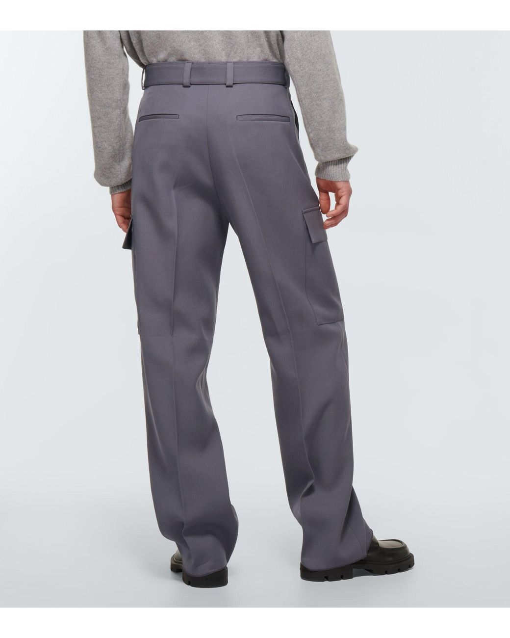 Jil Sander Wool Cargo Pants in Gray for Men | Lyst