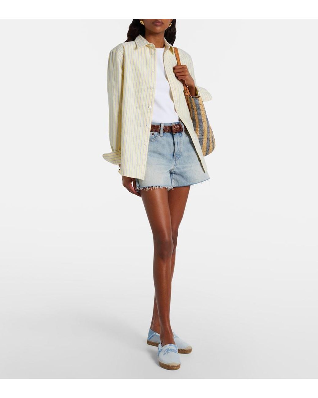 Jimmy Choo Blue Avi Embroidered Canvas Espadrilles