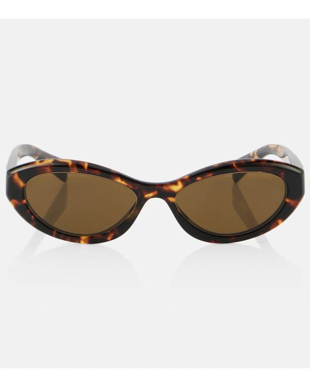 Prada Brown Cat-Eye-Sonnenbrille Symbole