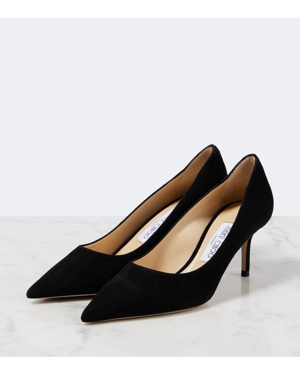 Jimmy Choo Black Love 65 Suede Pumps