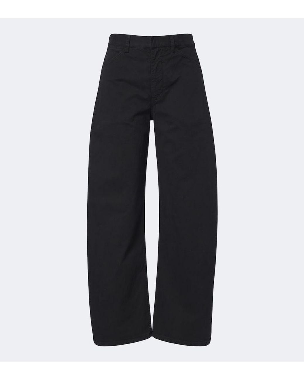 Nili Lotan Blue Tribeca Cotton Twill Barrel-Leg Pants