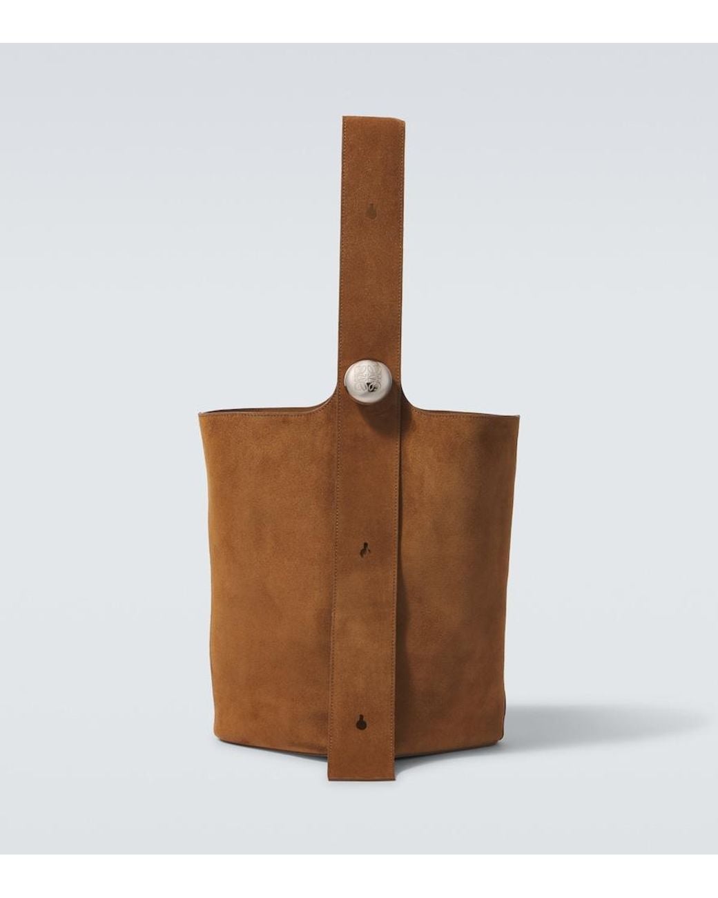 Loewe Brown Pebble Large Suede Tote Bag for men