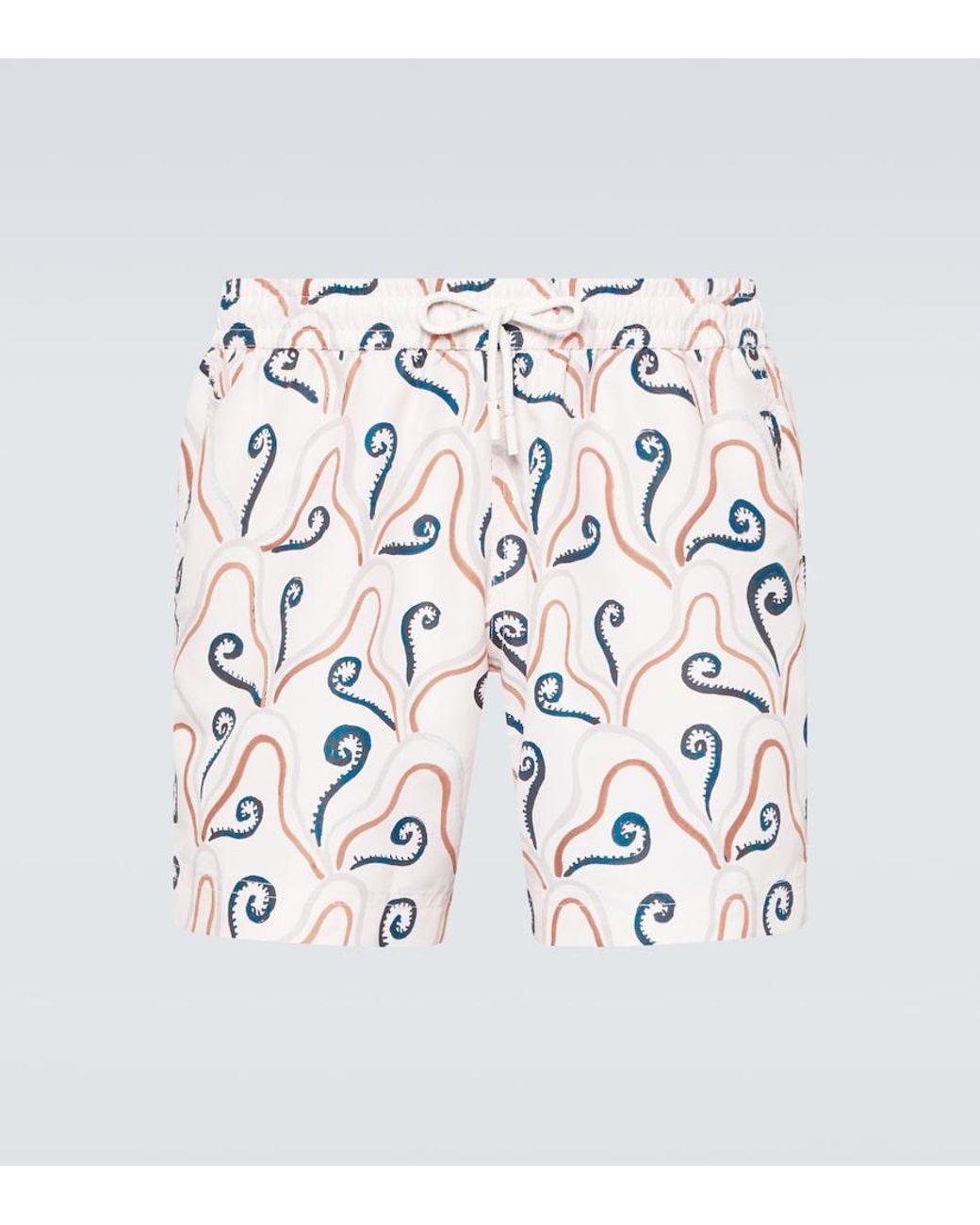Commas White Classic Swim Shorts for men