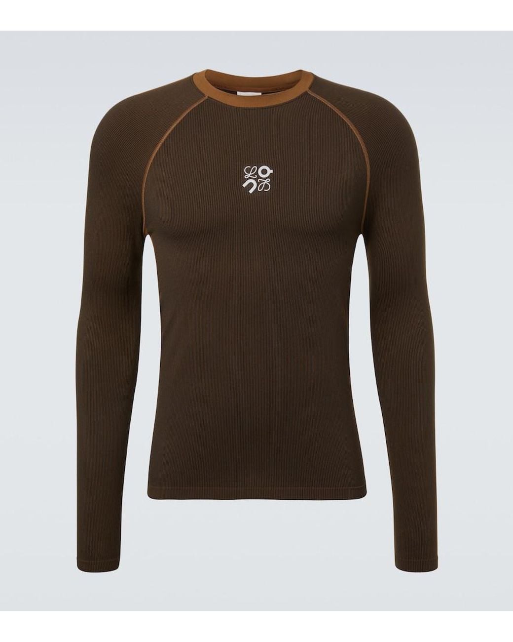 Loewe Brown X On Logo Technical Top for men