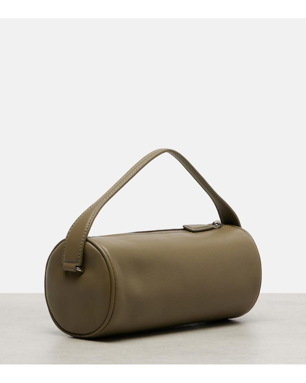 The Row Metallic Tote Bag Round 90's Aus Leder