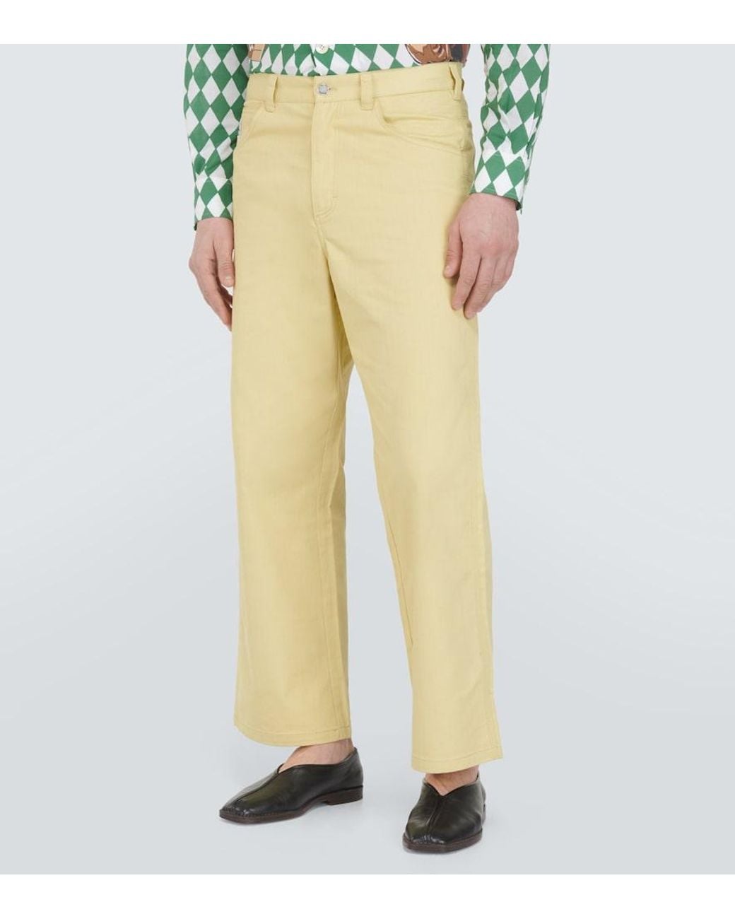 Pantalon Ample Brook En Toile De Coton Bode pour homme en coloris Yellow