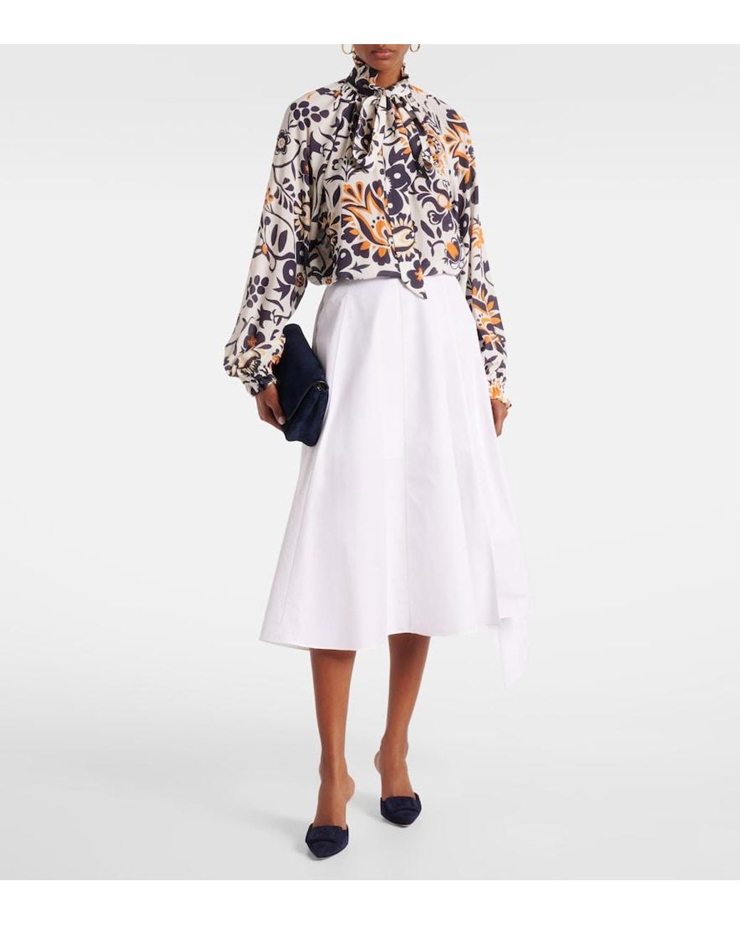 LaDoubleJ White Cerere Jacquard Blouse