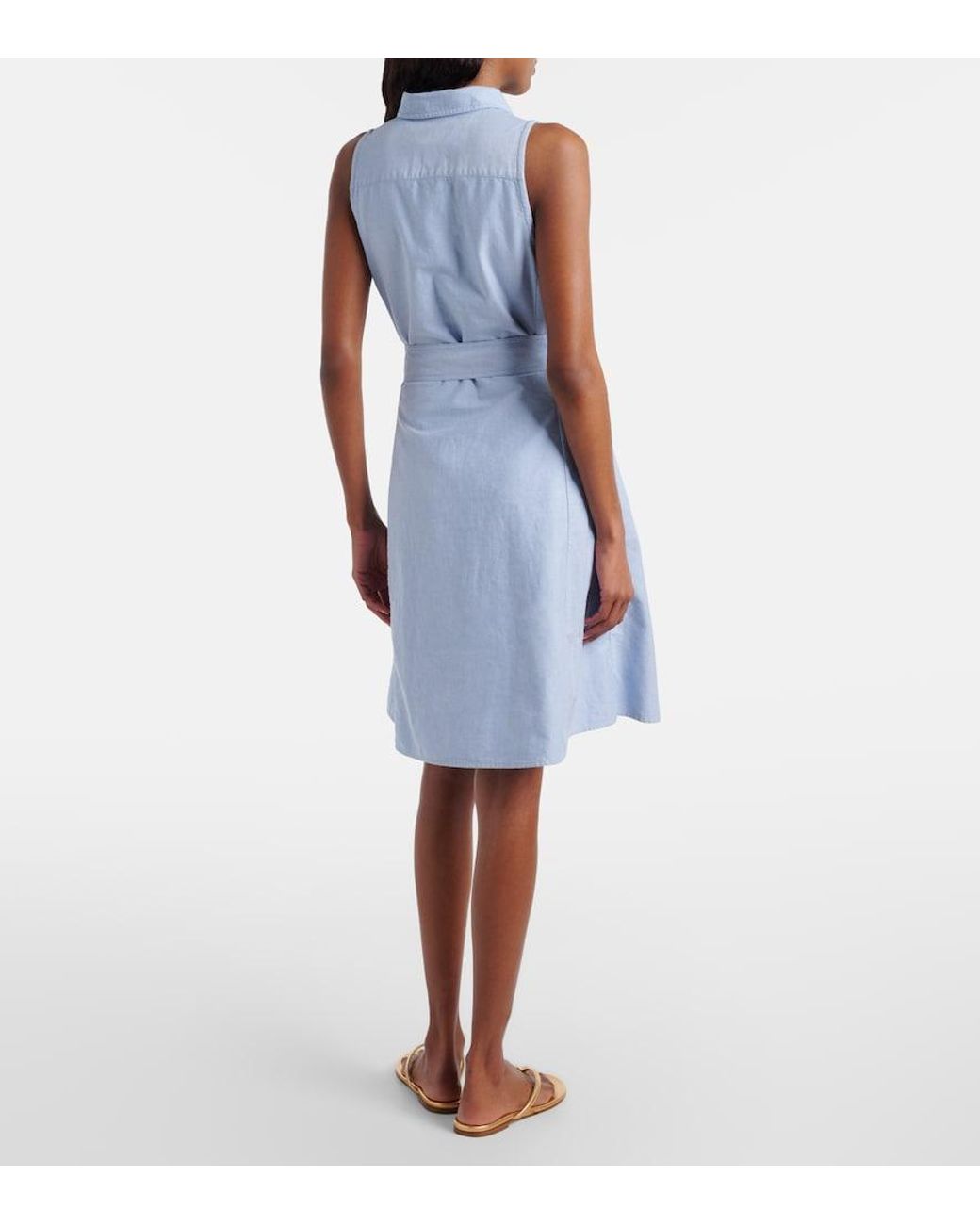 Polo Ralph Lauren Blue Cotton Shirt Dress