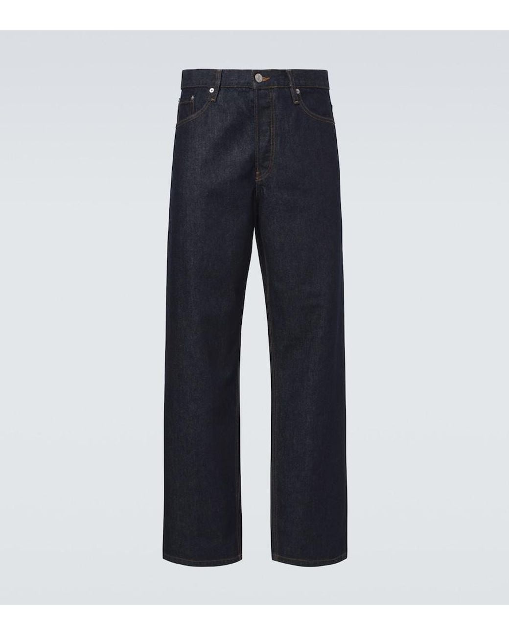 Dries Van Noten Blue Wide-Leg Jeans for men