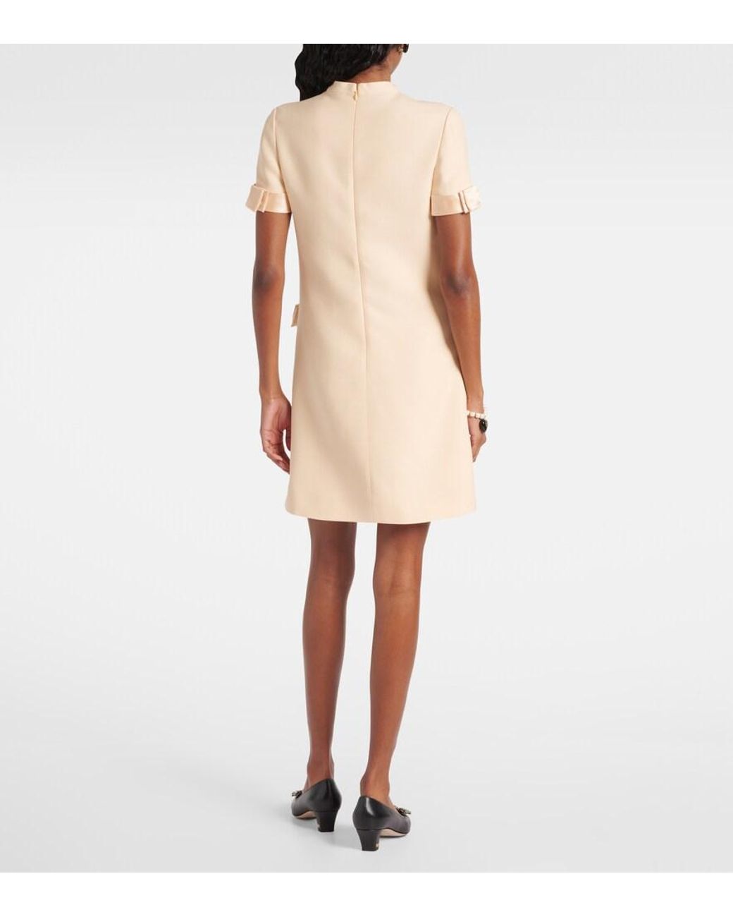 Valentino Garavani Natural Crepe Couture Minidress
