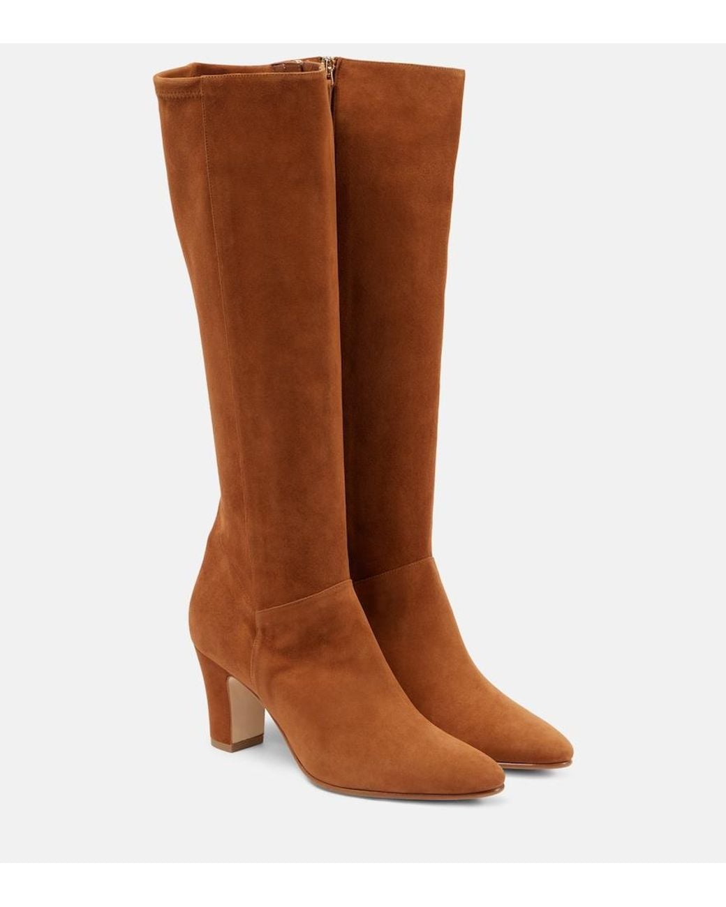 Manolo Blahnik Brown Pitana Suede Knee-High Boots