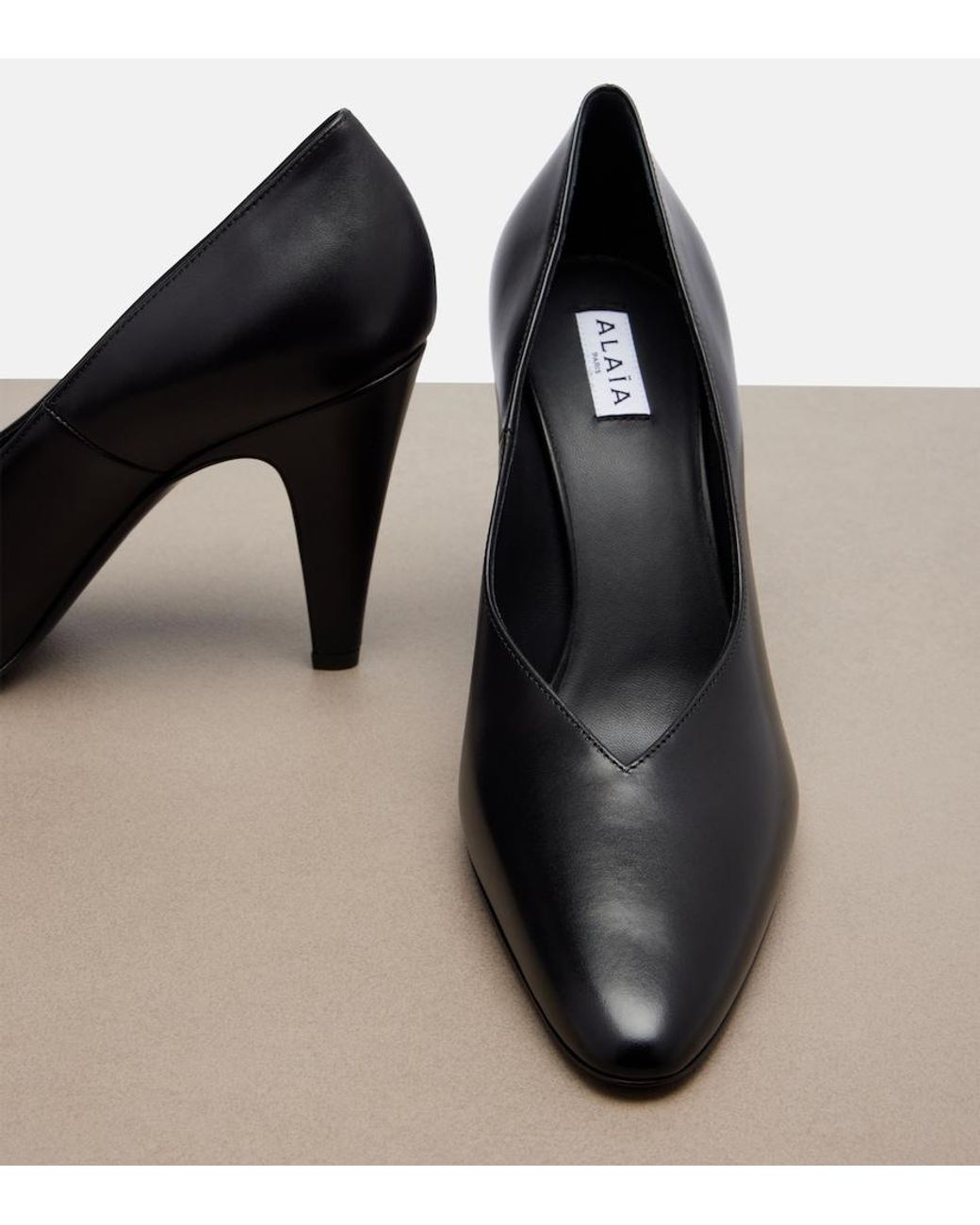 Alaïa Black Leather Pumps