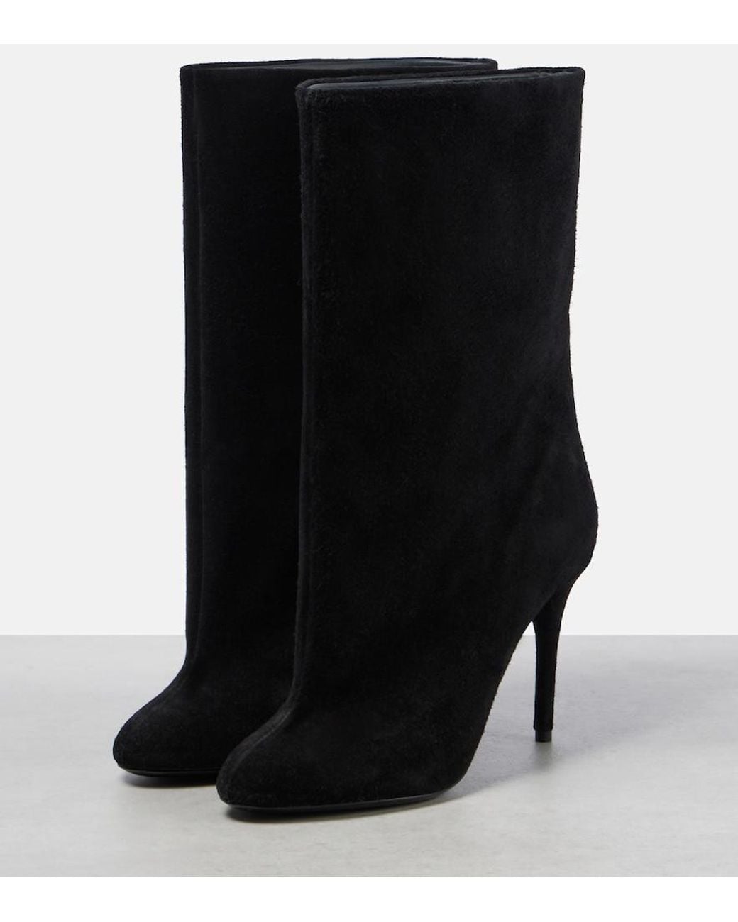 Alaïa Black Suede Ankle Boots