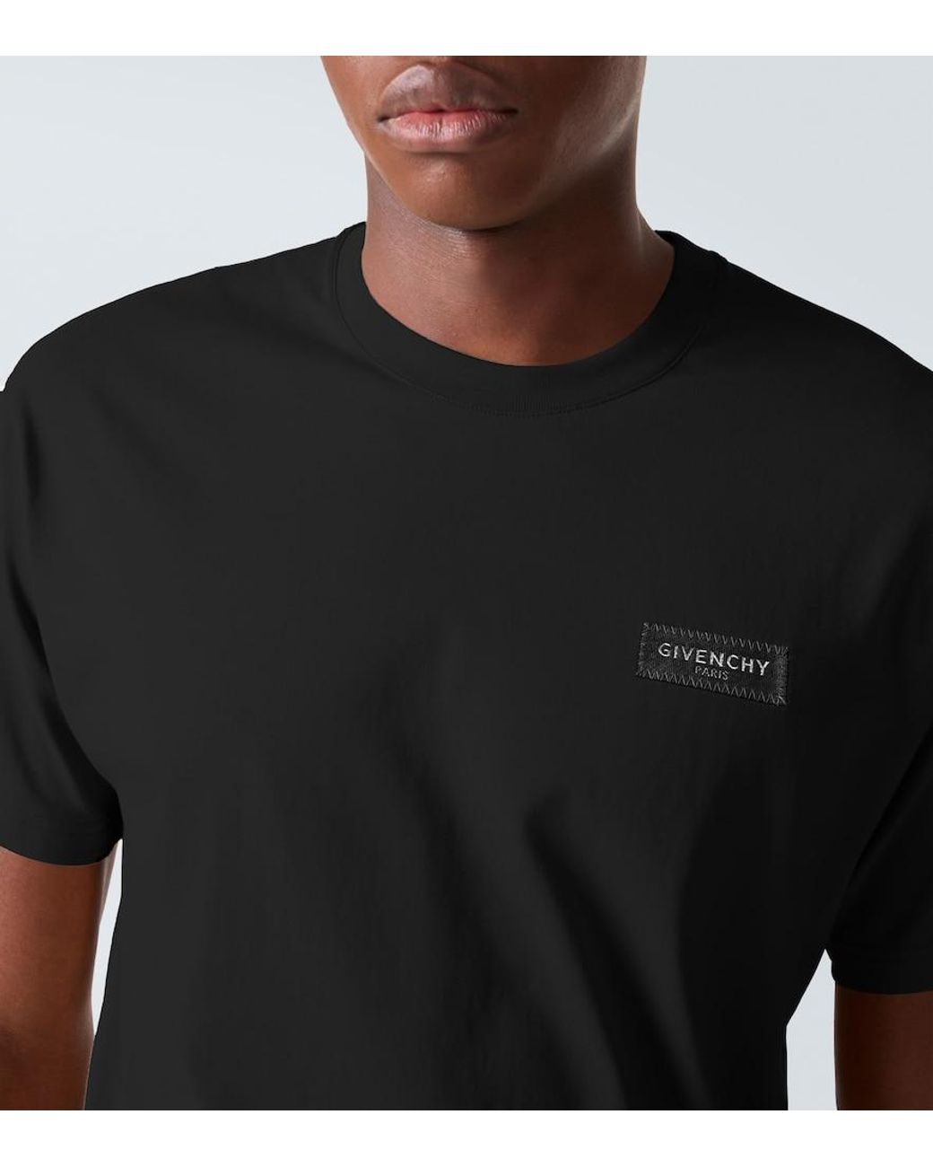 Givenchy Black Logo Cotton Jersey T-Shirt for men