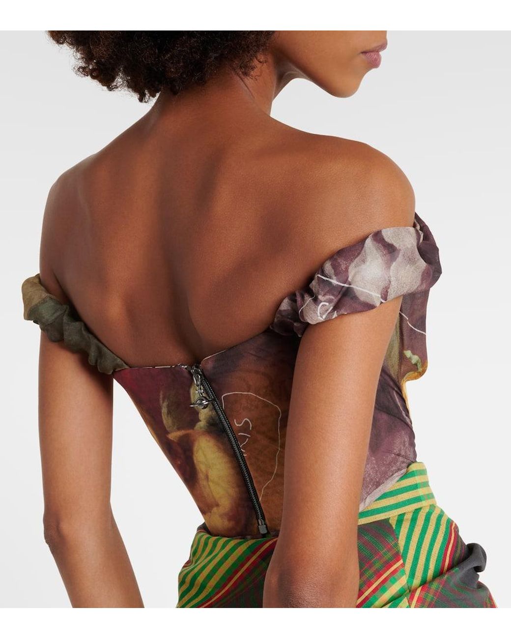 Vivienne Westwood The Kiss Sunday Bustier Top in Metallic | Lyst