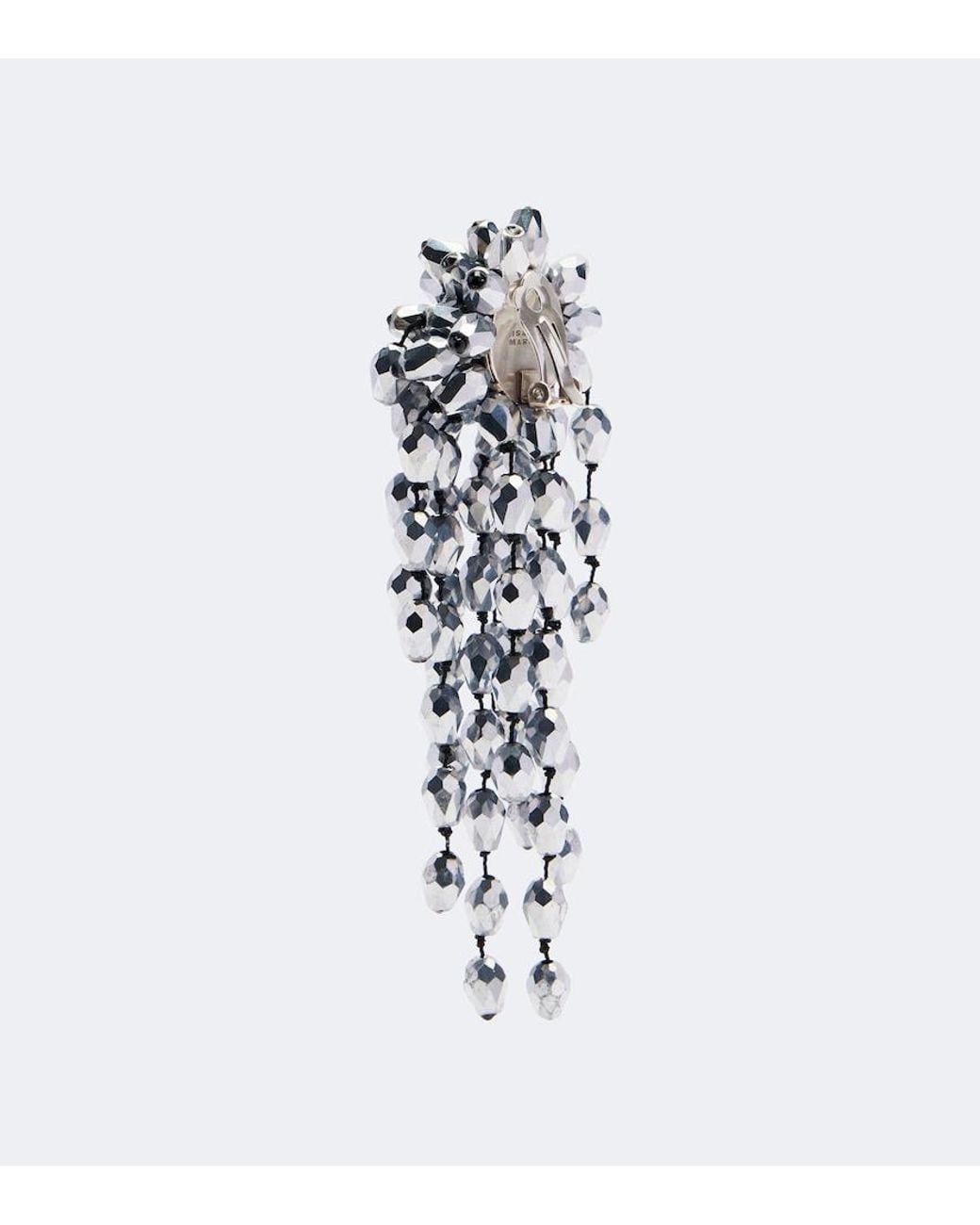 Isabel Marant White Hanabi Beaded Clip-On Earrings