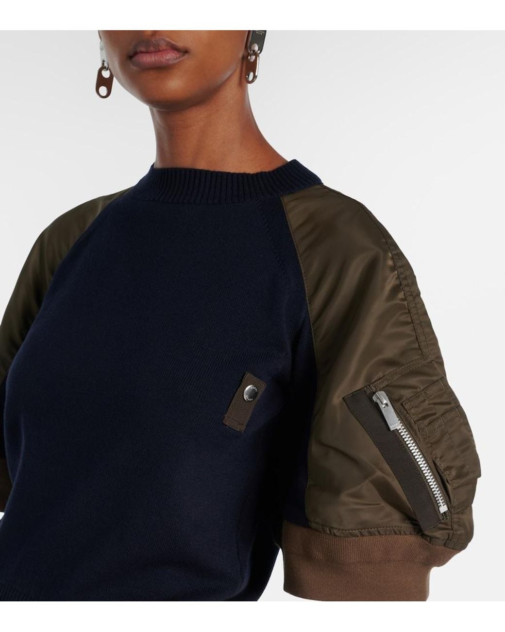 Sacai Blue Paneled Top