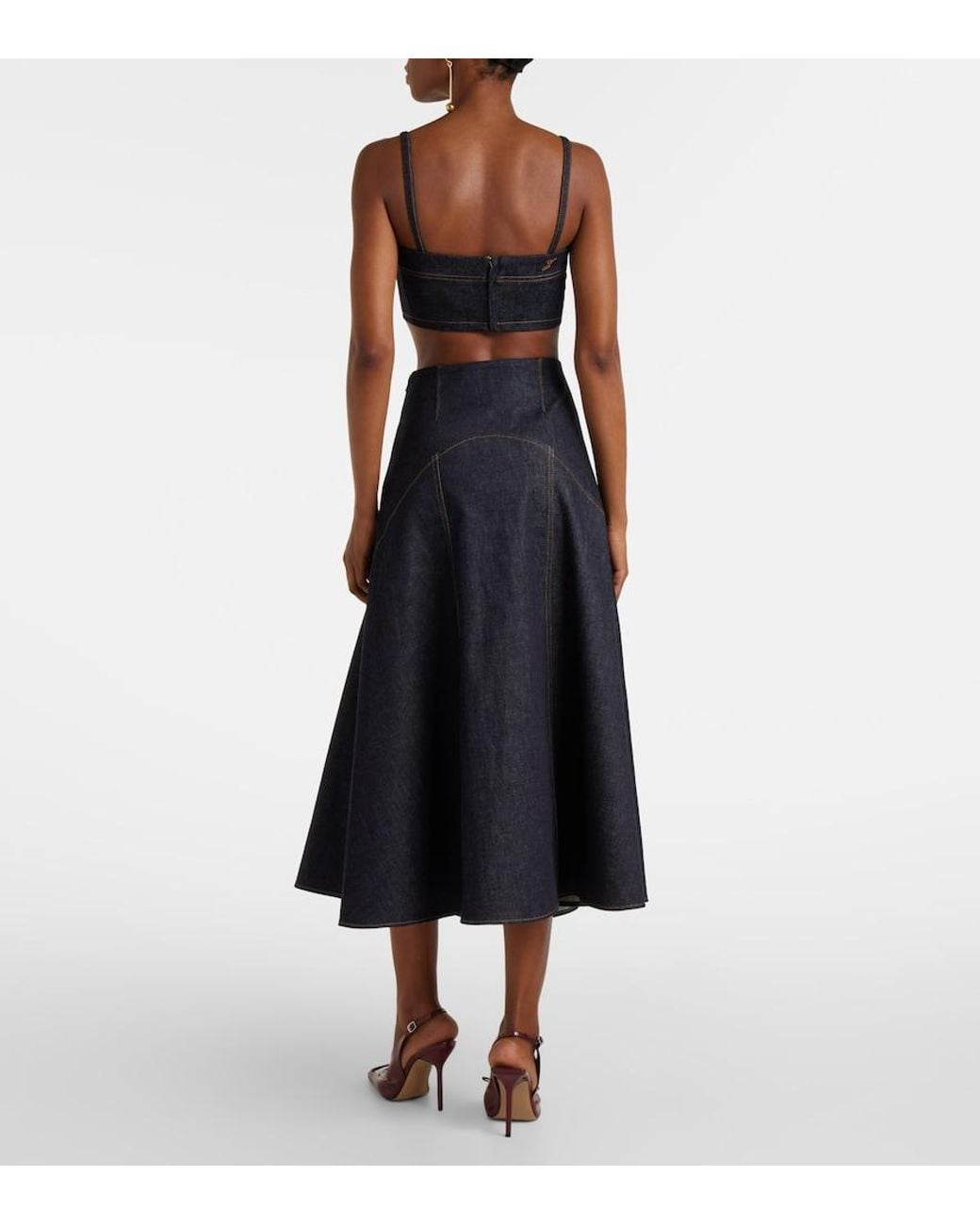 Jacquemus Blue Bisou De-Nimes Denim Bra Top