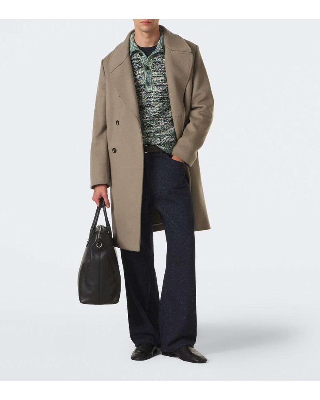 Missoni Green Wool-Blend Polo Sweater for men