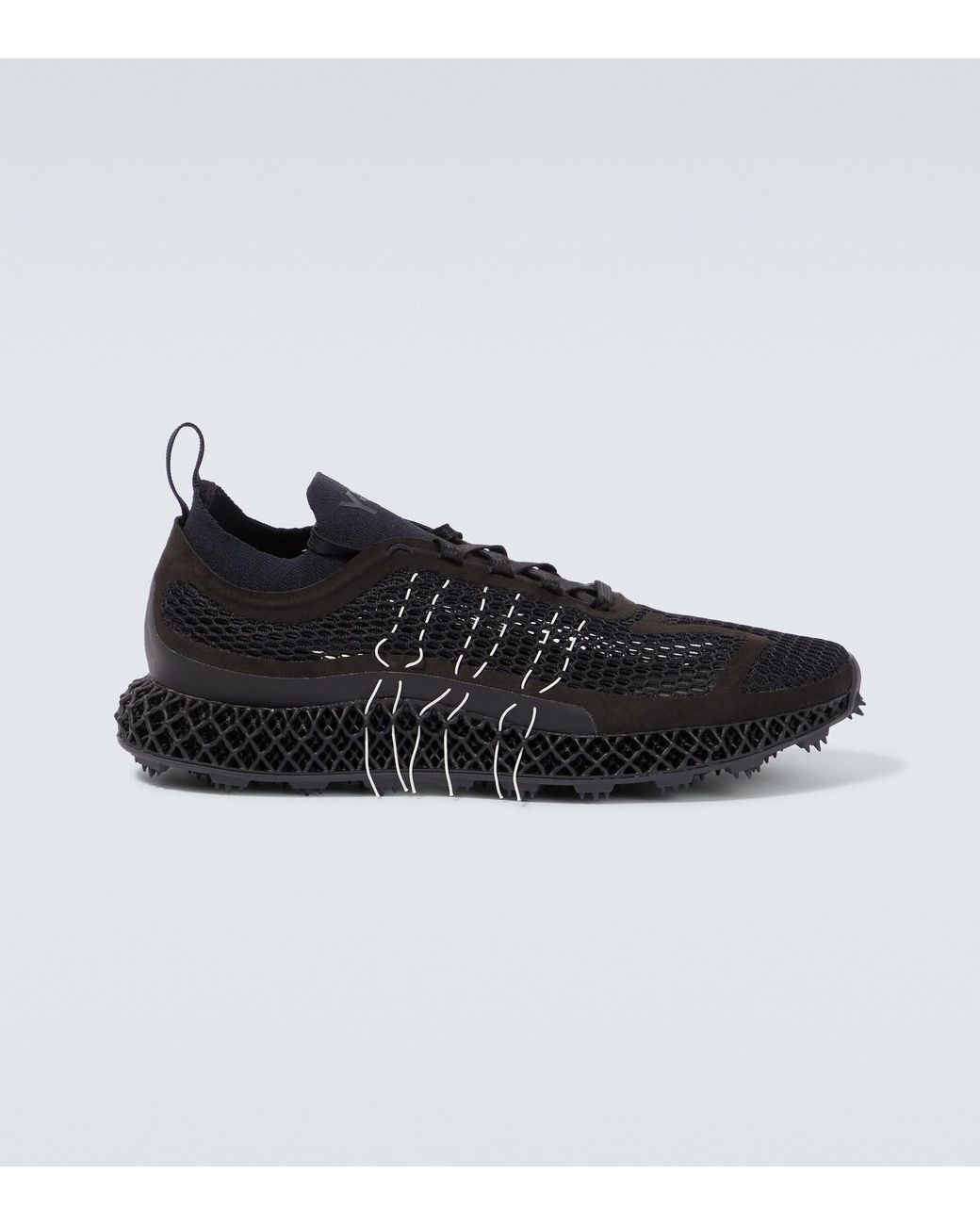 Y-3 Runner 4d Halo Sneakers in Black for Men | Lyst