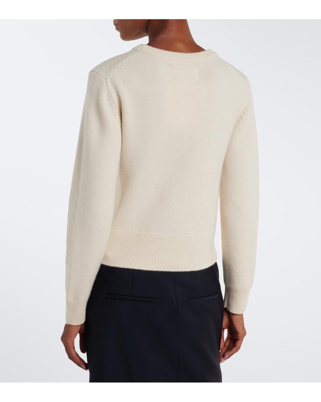 Extreme Cashmere White N°430 Jeanne Cashmere-Blend Sweater