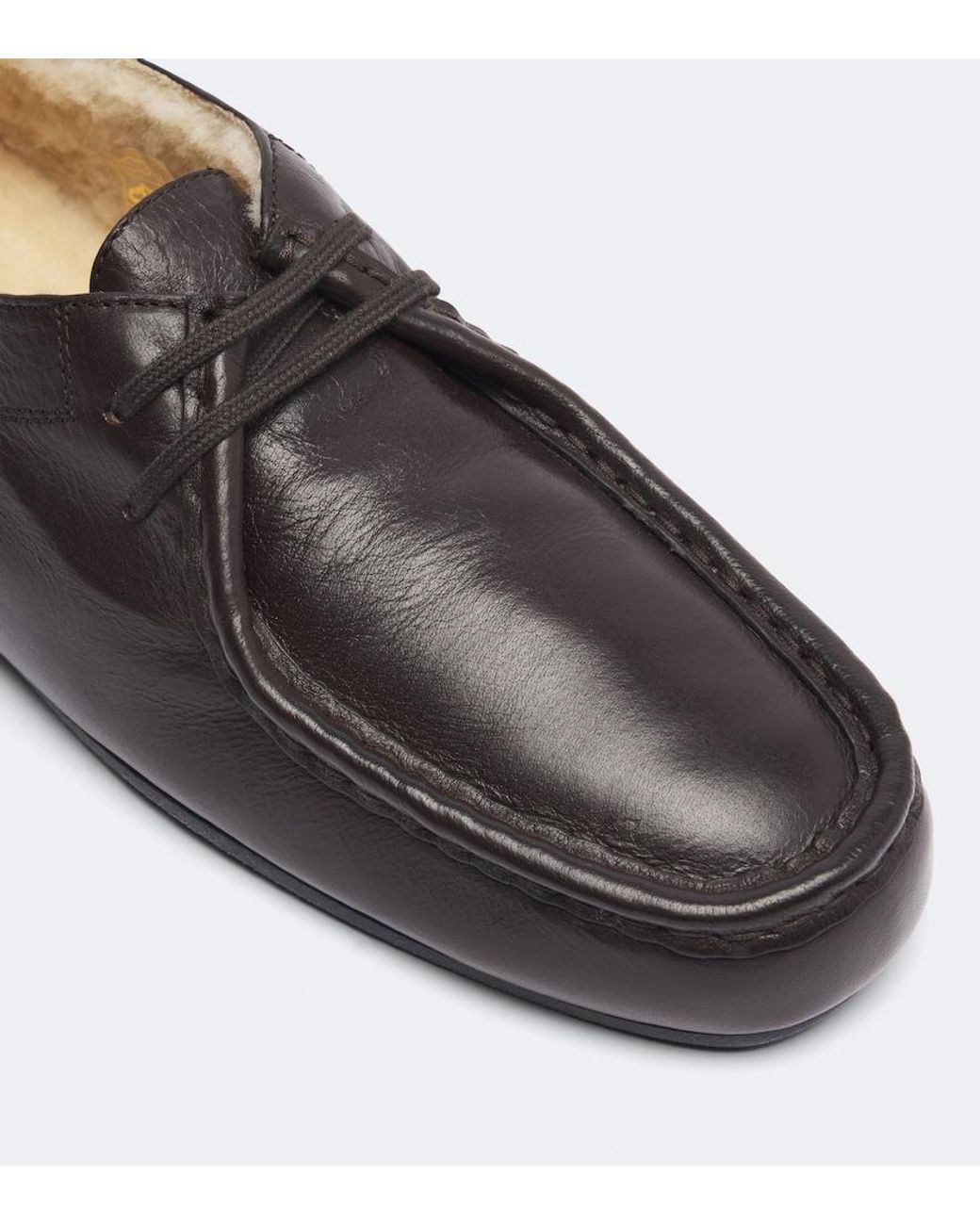 Jil Sander Brown Hood Leather Lace-Up Shoes