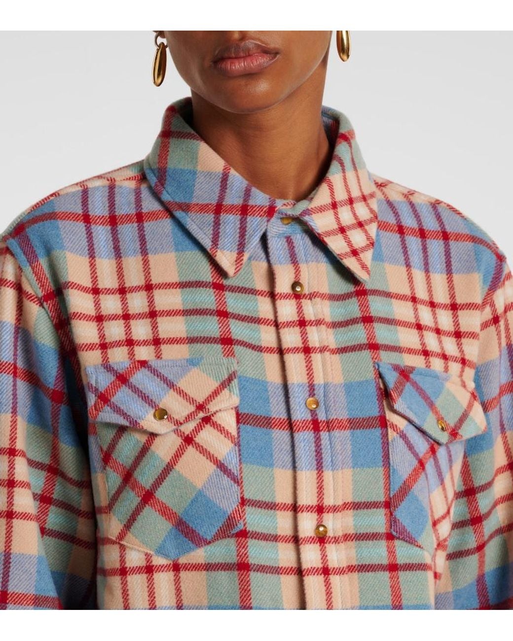 God's True Cashmere Multicolor Al's Run Plaid Cashmere Shirt