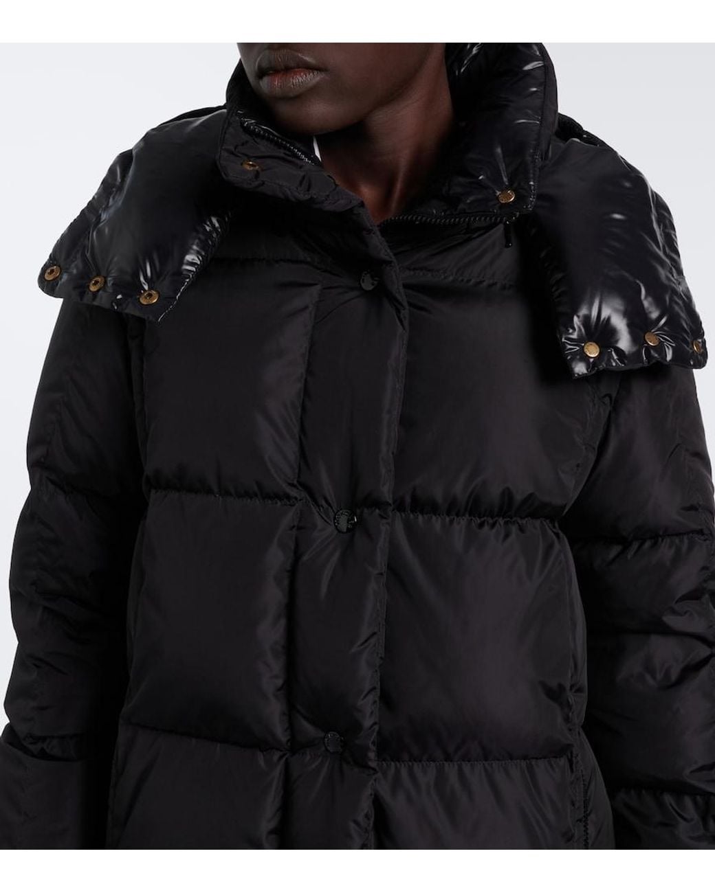 Moncler Black Litte Hooded Down Coat
