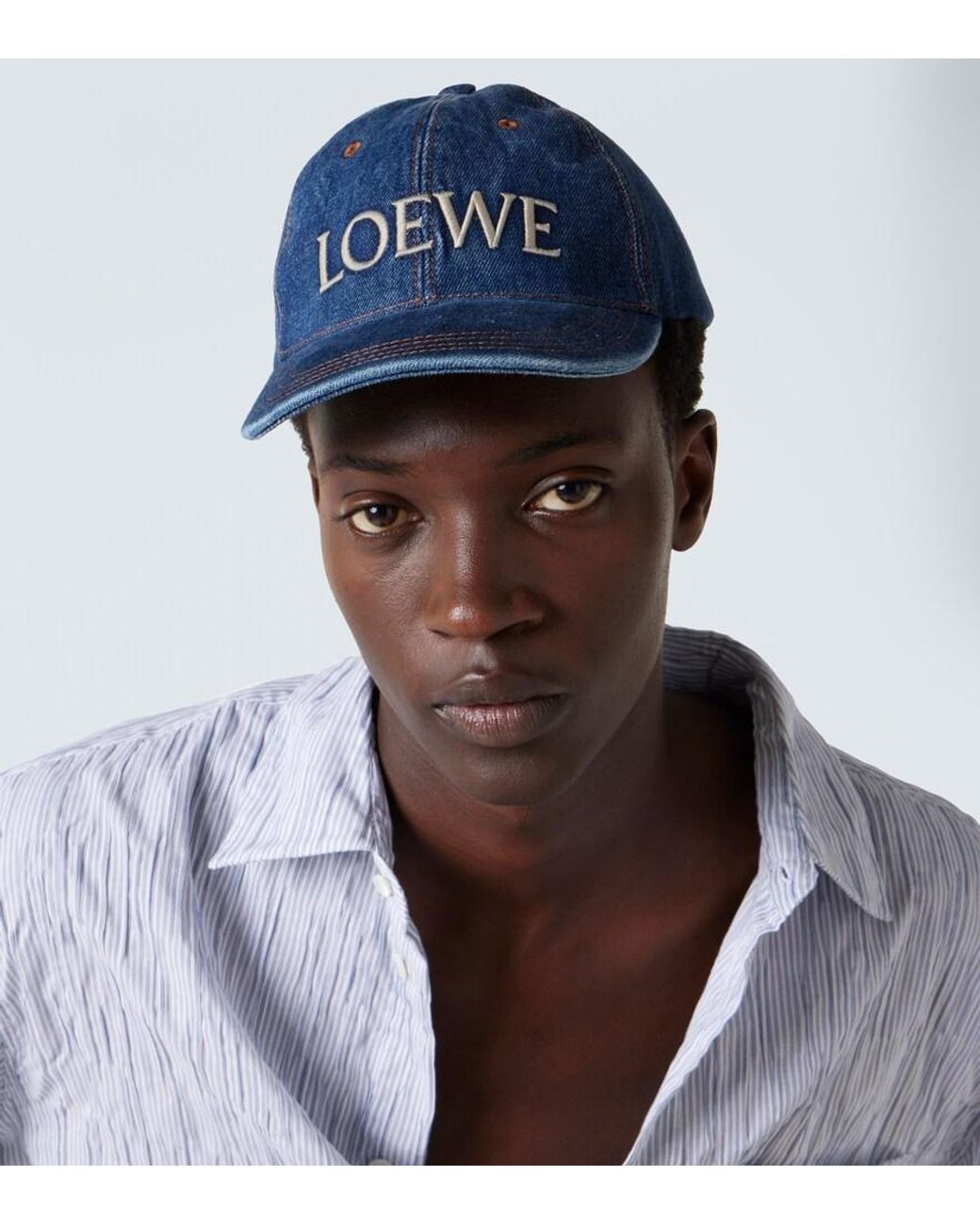 Loewe Baseballcap Aus Denim in Blue für Herren