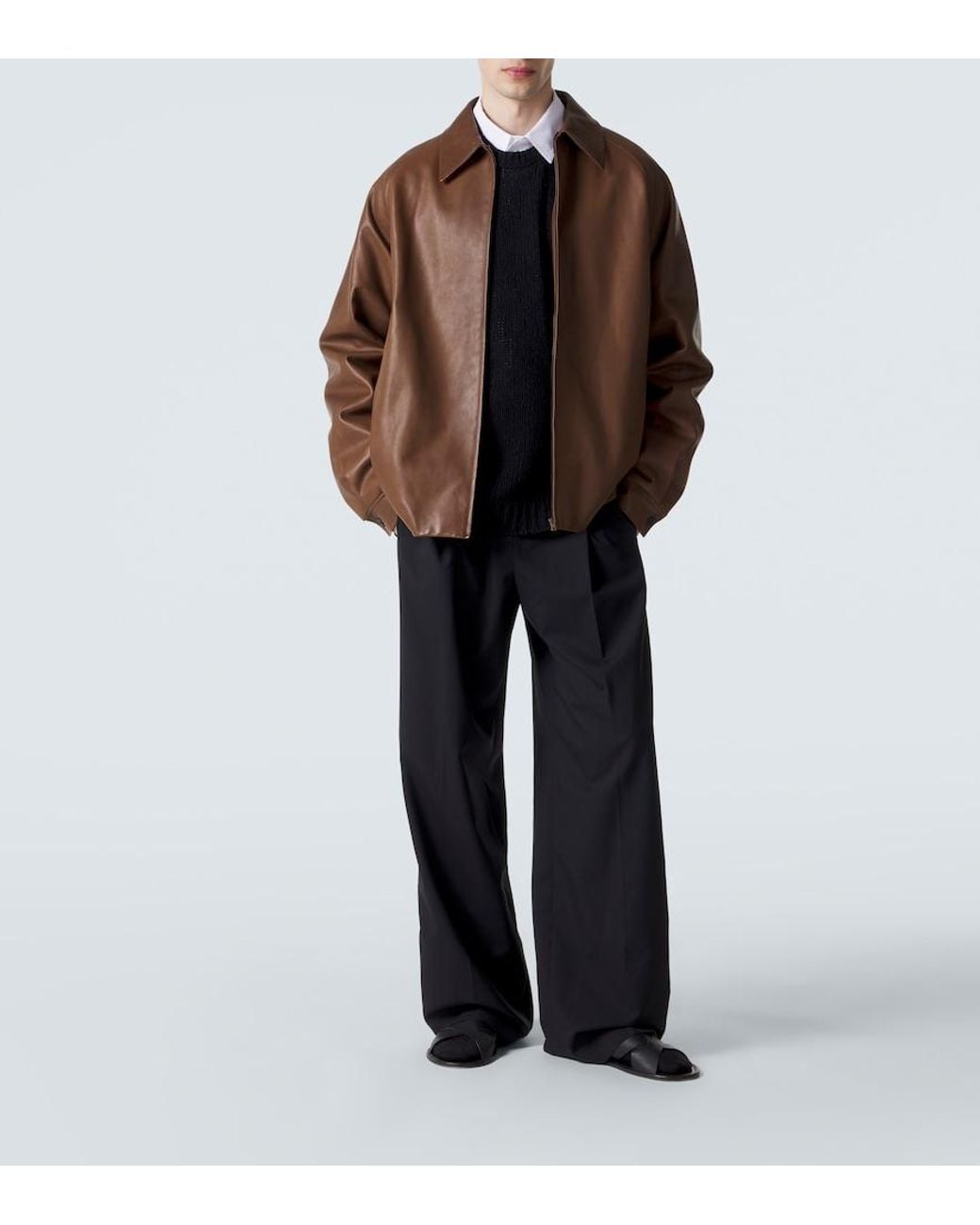 The Row Black Laing Silk Top for men
