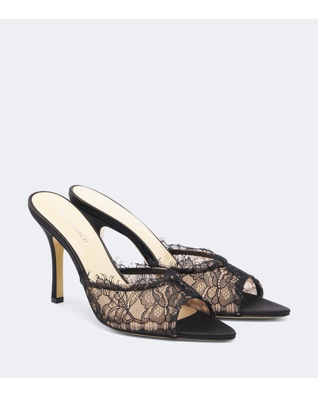 Mach & Mach Metallic Devon Lace Mules