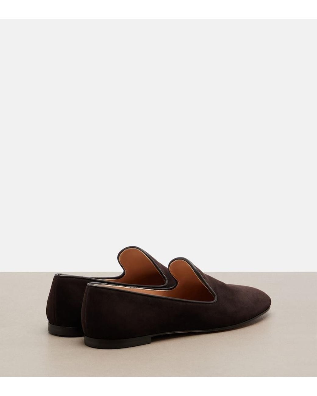 Gianvito Rossi Brown Suede Loafers