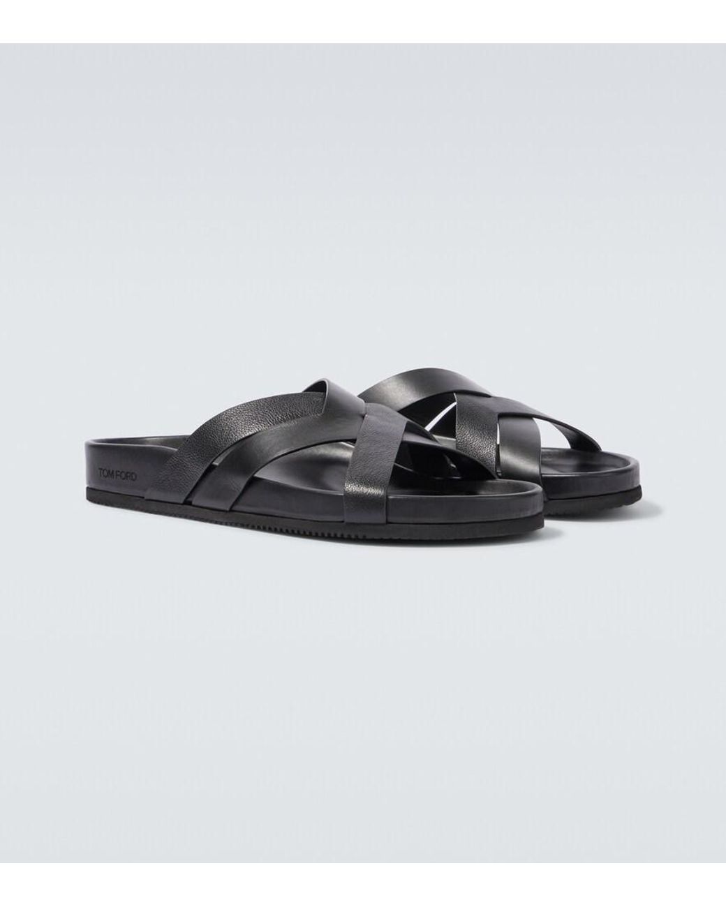 Tom Ford Sandalen Aus Leder in Black für Herren