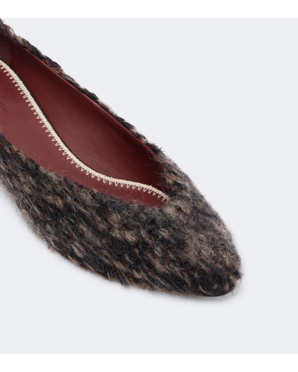 Magda Butrym Brown Knitted Leather-Lined Pumps