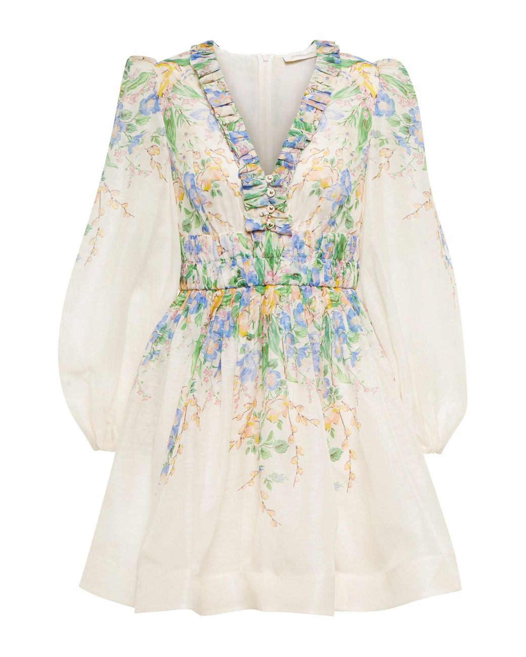 【ZIMMERMANN】イルミネート フローラル リネン ミディドレス Illuminate Midi Dress Ivory Tropical Online | Zimmermann