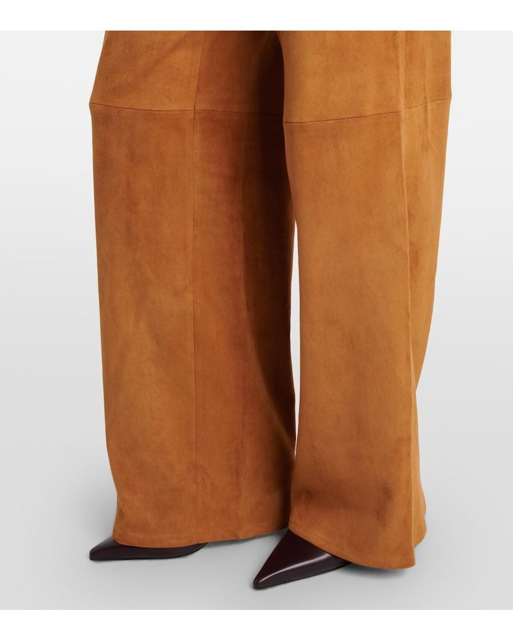 Stouls Brown Mytheo Suede Wide-Leg Pants