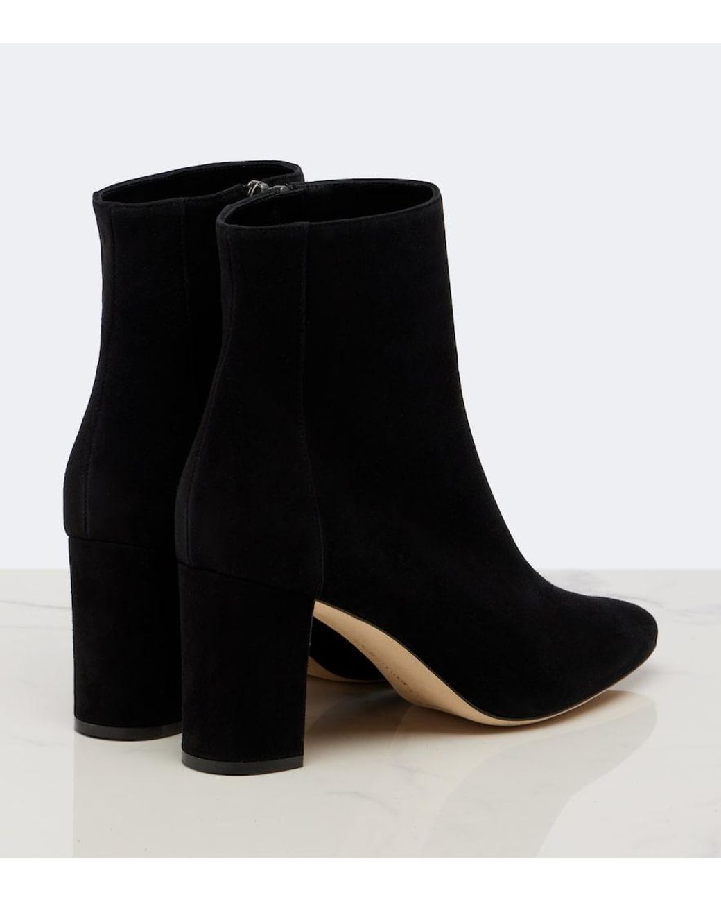 Manolo Blahnik Black Rosie Suede Ankle Boots