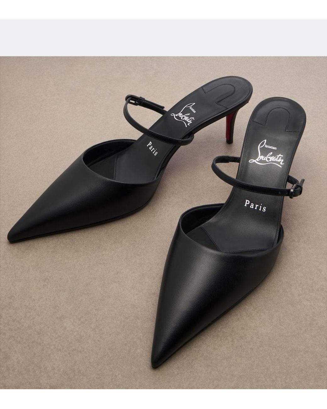 Christian Louboutin White Milena Leather Mules