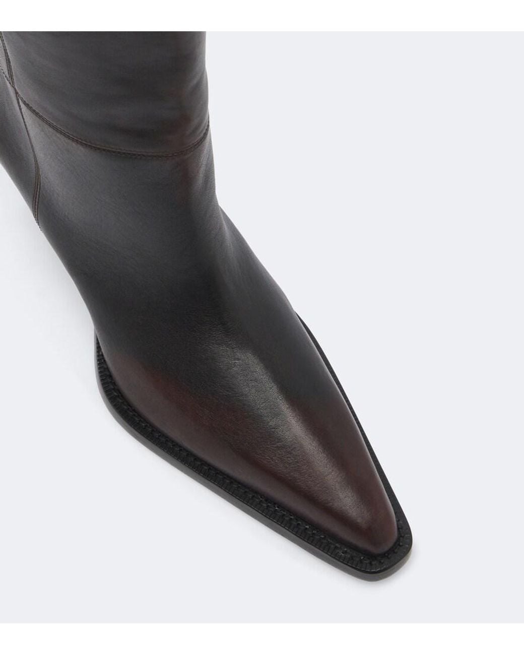 Paris Texas Black Jane Leather Knee-High Boots