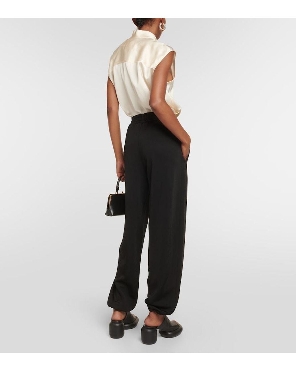 Jil Sander Black Wool-Blend Sweatpants