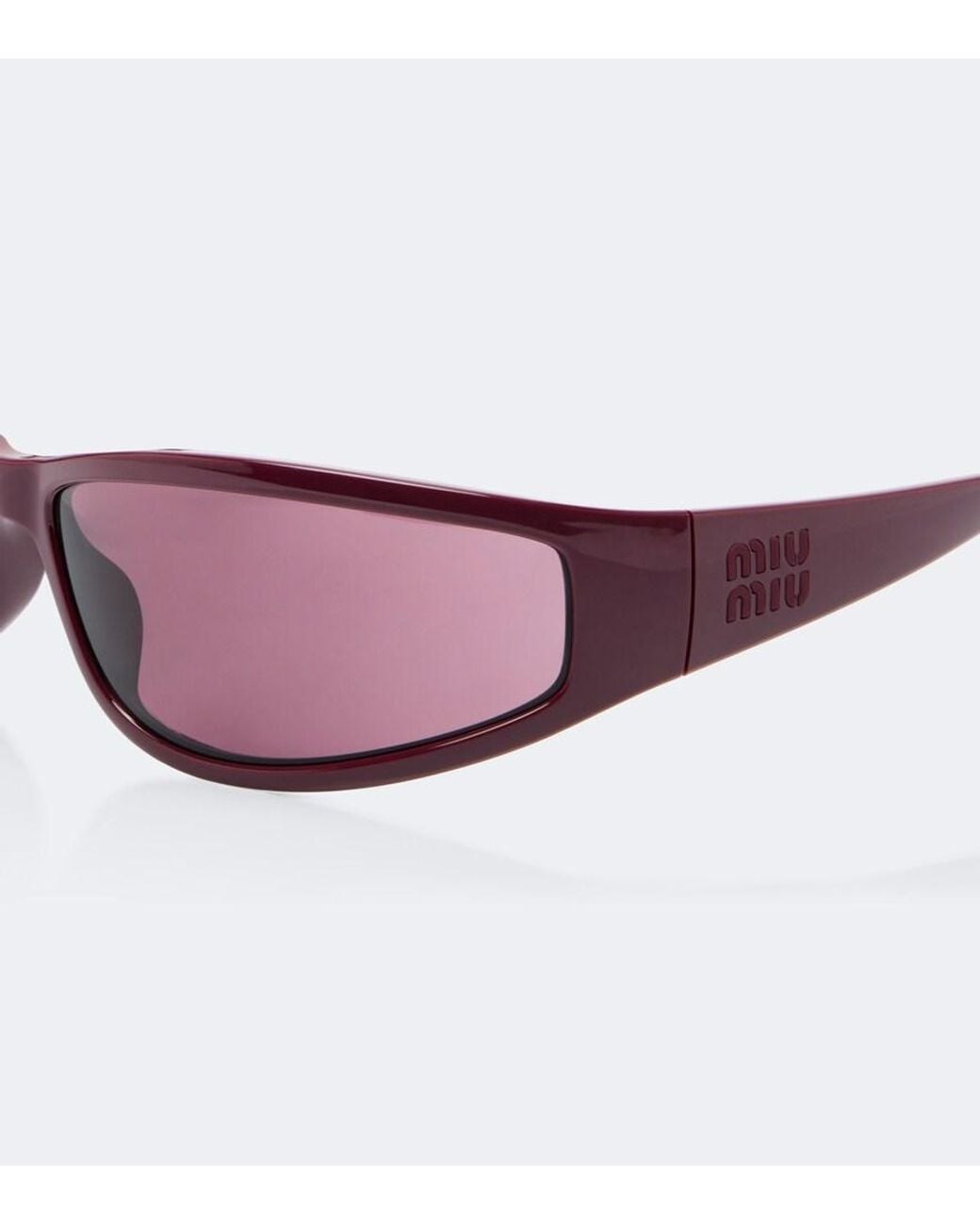 Miu Miu Pink Signature Rectangular Sunglasses